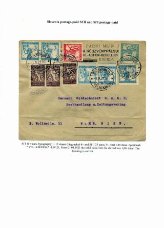 SLOWENISCHE AUSGABEN 1919 - 1920 IN MISCHFRANKATUREN – Blatt 99