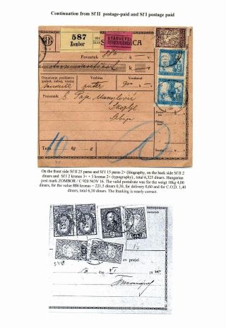 SLOWENISCHE AUSGABEN 1919 - 1920 IN MISCHFRANKATUREN – Blatt 102
