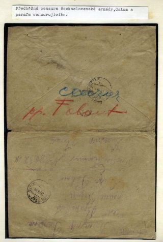 FELDPOST VON SOLDATEN DES 1. TSCH. ARMEEKORPS IN USSR – Blatt 33