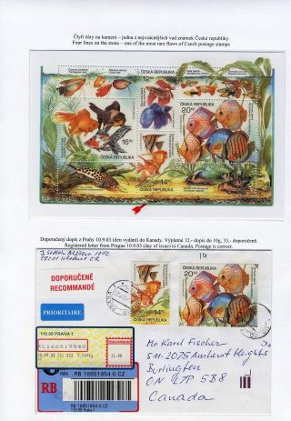 CZECH REPUBLIC 2003, BREEDING: AQUARIUM FISH – sheet 5