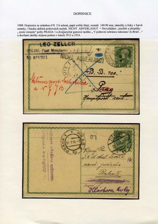 RAKOUSKO CELINY SE ZNÁMKOU FRANTIŠEK JOSEF I. 1908  JUBILEJNÍ – list 6