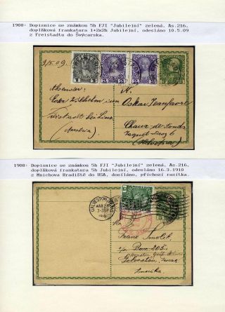 RAKOUSKO CELINY SE ZNÁMKOU FRANTIŠEK JOSEF I. 1908  JUBILEJNÍ – list 11