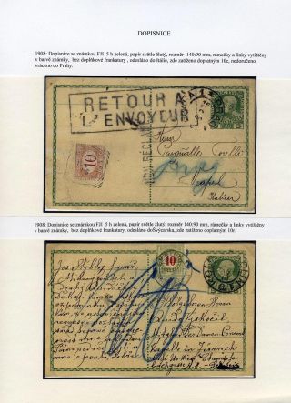 RAKOUSKO CELINY SE ZNÁMKOU FRANTIŠEK JOSEF I. 1908  JUBILEJNÍ – list 13