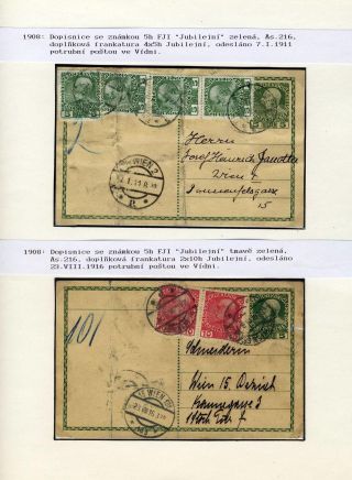RAKOUSKO CELINY SE ZNÁMKOU FRANTIŠEK JOSEF I. 1908  JUBILEJNÍ – list 14