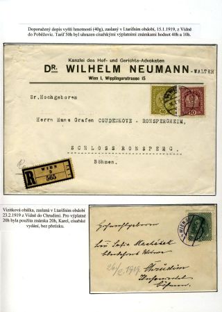REPUBLIK DEUTSCHÖSTERREICH UND IHRE WERTZEICHEN IN POSTVERKEHR - TEIL II: SENDUNGEN IN TSCHECHOSLOWAKEI – Blatt 3