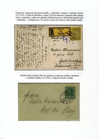 REPUBLIK DEUTSCHÖSTERREICH UND IHRE WERTZEICHEN IN POSTVERKEHR - TEIL II: SENDUNGEN IN TSCHECHOSLOWAKEI – Blatt 4