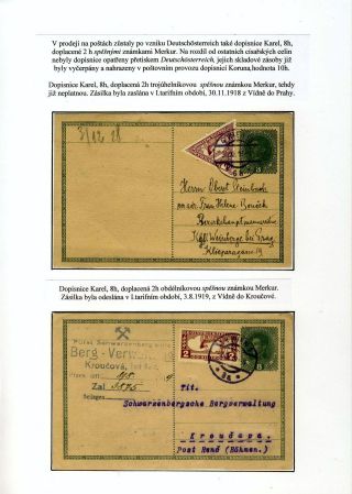 REPUBLIK DEUTSCHÖSTERREICH UND IHRE WERTZEICHEN IN POSTVERKEHR - TEIL II: SENDUNGEN IN TSCHECHOSLOWAKEI – Blatt 5