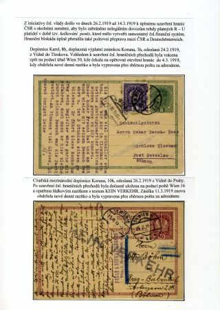 REPUBLIK DEUTSCHÖSTERREICH UND IHRE WERTZEICHEN IN POSTVERKEHR - TEIL II: SENDUNGEN IN TSCHECHOSLOWAKEI – Blatt 6