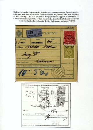 REPUBLIK DEUTSCHÖSTERREICH UND IHRE WERTZEICHEN IN POSTVERKEHR - TEIL II: SENDUNGEN IN TSCHECHOSLOWAKEI – Blatt 9