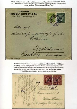 REPUBLIK DEUTSCHÖSTERREICH UND IHRE WERTZEICHEN IN POSTVERKEHR - TEIL II: SENDUNGEN IN TSCHECHOSLOWAKEI – Blatt 15
