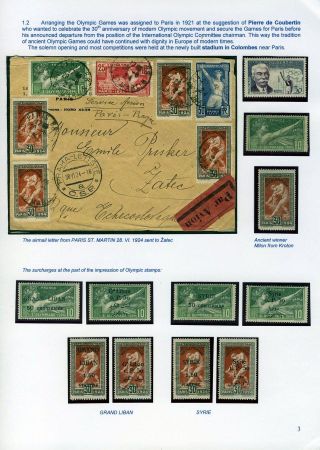 OLYMPIC GAMES PARIS 1924 AND CZECHOSLOVAKIA – sheet 3