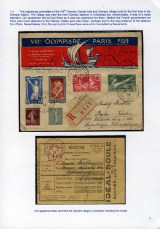 OLYMPIC GAMES PARIS 1924 AND CZECHOSLOVAKIA – sheet 5
