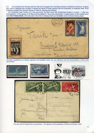 OLYMPIC GAMES PARIS 1924 AND CZECHOSLOVAKIA – sheet 9