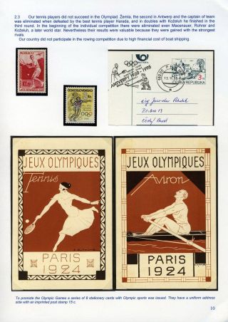 OLYMPIC GAMES PARIS 1924 AND CZECHOSLOVAKIA – sheet 10