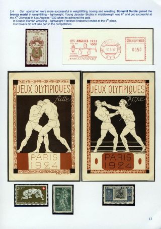 OLYMPIC GAMES PARIS 1924 AND CZECHOSLOVAKIA – sheet 13