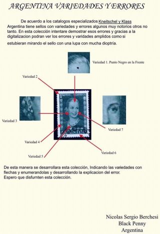ARGENTINA: VARIANTY A VADY – list 1