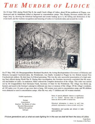 ERMORSUNG VON LIDICE – Blatt 1