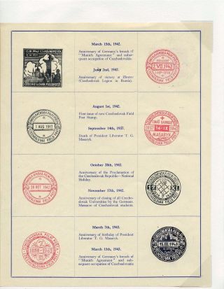 WWII ERA CZECH PHILATELY – sheet 68