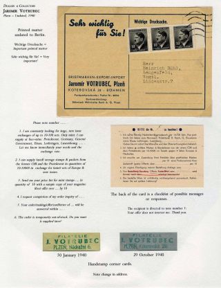 WWII ERA CZECH PHILATELY – sheet 112