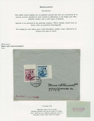 WWII ERA CZECH PHILATELY – sheet 141