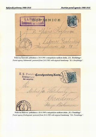 ČESKÉ POŠTOVNY 1900-1958 – list 3