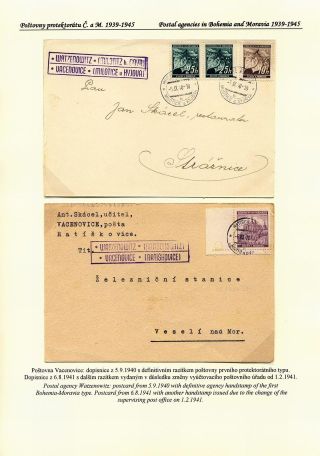 CZECH POSTAL AGENCIES 1900-1958 – sheet 70