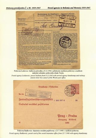CZECH POSTAL AGENCIES 1900-1958 – sheet 76