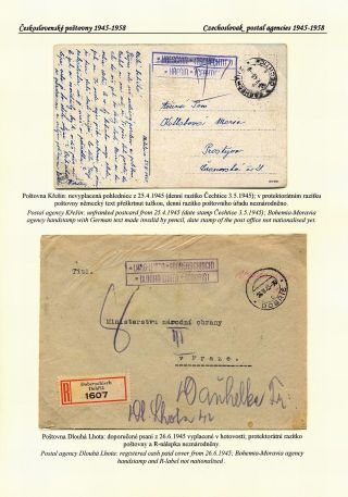 CZECH POSTAL AGENCIES 1900-1958 – sheet 82