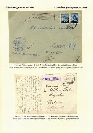 CZECH POSTAL AGENCIES 1900-1958 – sheet 84