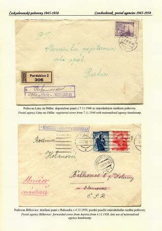 CZECH POSTAL AGENCIES 1900-1958 – sheet 87