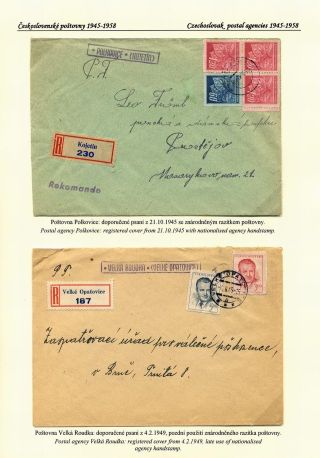 CZECH POSTAL AGENCIES 1900-1958 – sheet 88