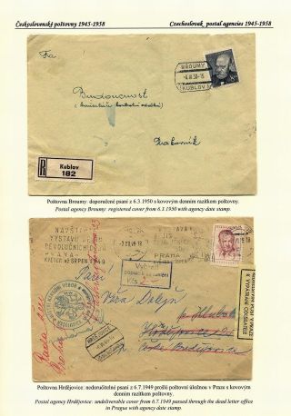 CZECH POSTAL AGENCIES 1900-1958 – sheet 96