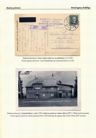 CZECH POSTAL AGENCIES 1900-1958 – sheet 127