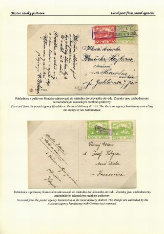 CZECH POSTAL AGENCIES 1900-1958 – sheet 135