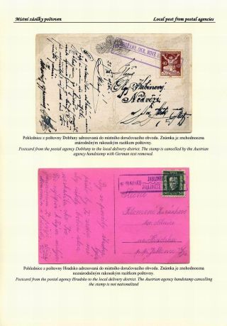 CZECH POSTAL AGENCIES 1900-1958 – sheet 136