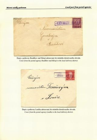 CZECH POSTAL AGENCIES 1900-1958 – sheet 137