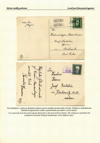 CZECH POSTAL AGENCIES 1900-1958 – sheet 138