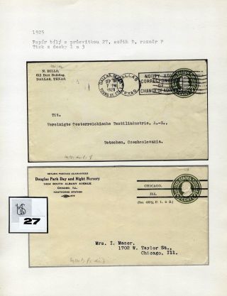 USA: GANZSACHENUMSCHÄGE 1916-1933 – Blatt 13