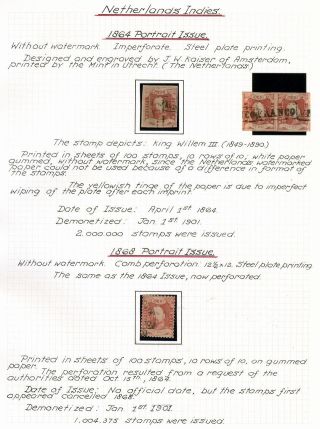 NETHERLANDS INDIES (STAMP ISSUES 1864-1938) – sheet 2