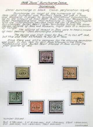 NETHERLANDS INDIES (STAMP ISSUES 1864-1938) – sheet 20