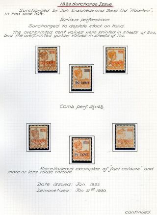 NETHERLANDS INDIES (STAMP ISSUES 1864-1938) – sheet 37