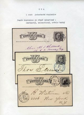 UNITED STATES: POSTAL STATIONERY CARDS – sheet 7