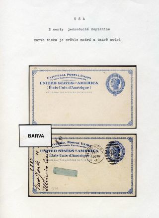 UNITED STATES: POSTAL STATIONERY CARDS – sheet 13