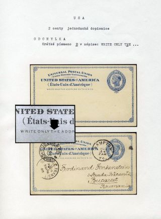 UNITED STATES: POSTAL STATIONERY CARDS – sheet 14