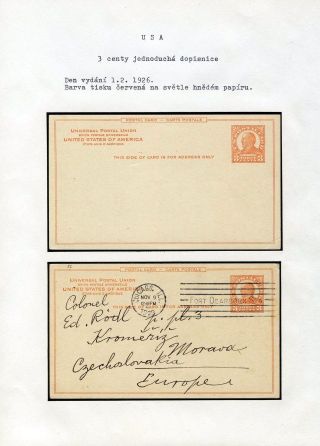 UNITED STATES: POSTAL STATIONERY CARDS – sheet 84