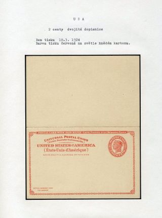 UNITED STATES: POSTAL STATIONERY CARDS – sheet 86