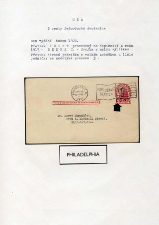 UNITED STATES: POSTAL STATIONERY CARDS – sheet 92