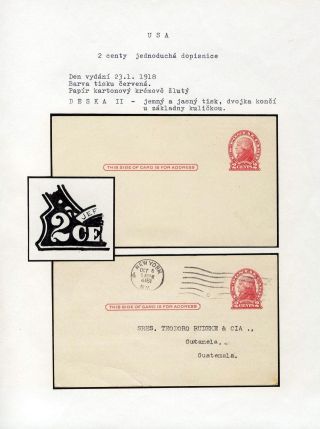 UNITED STATES: POSTAL STATIONERY CARDS – sheet 95