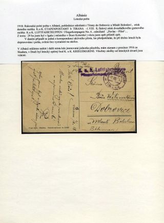 ALBÁNIE: LETECKÁ POŠTA 1916-1944 – list 2
