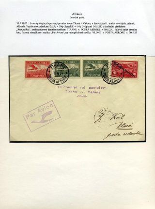 ALBÁNIE: LETECKÁ POŠTA 1916-1944 – list 5